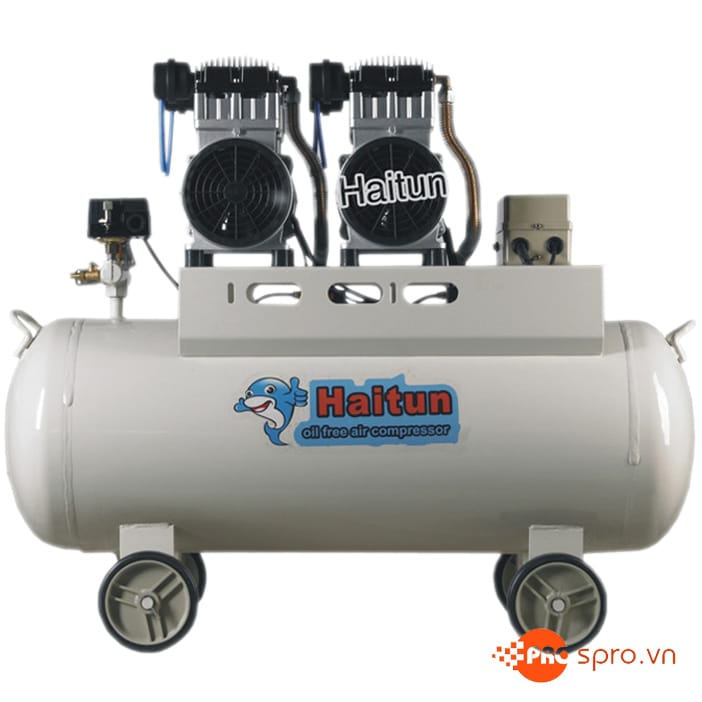 Máy nén khí không dầu Haitun HT220-1190-Dung tích 90L 1 may nen khi khong dau haitun ht220 1190