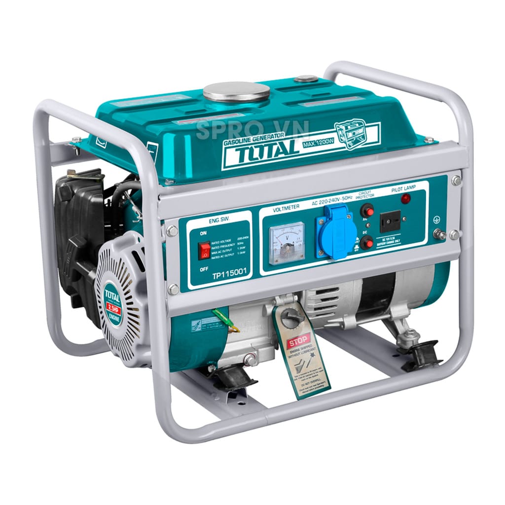 Máy phát điện chạy xăng Total 1.2kw TP115001 4 may phat dien total tp115001 spro