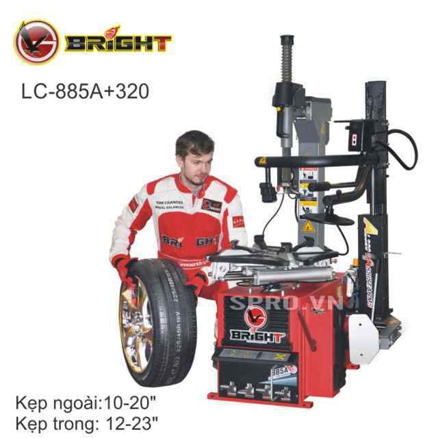 Máy ra vào lốp xe du lịch, xe tải nhỏ Bright LC-885A+320 1 máy ra vào lốp