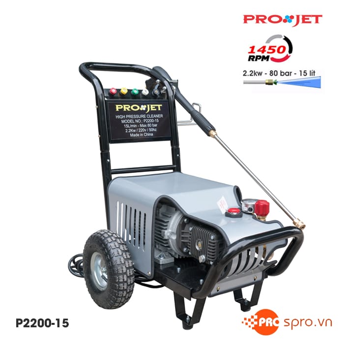 Máy xịt rửa xe áp lực cao PROJET P2200-15 1 máy rửa xe cao áp