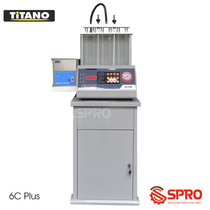 Máy súc rửa kim phun ô tô bằng sóng siêu âm Titano 6c Plus 1 máy rửa béc phun ô tô