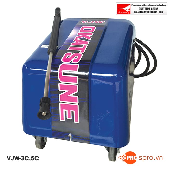 Máy rửa xe áp lực cao Okatsune VJW-5C Nhật Bản 1 máy xịt rửa công nghiệp okatsuma