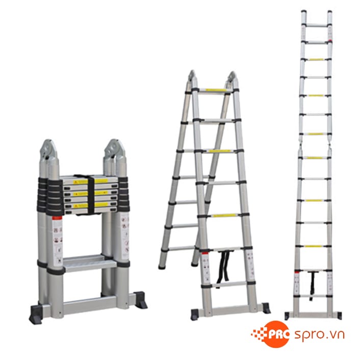 Thang nhôm rút gọn chữ A 2x7 bậc Advindeq ADT707B 1 thang nhom rut Advindeq ADT707B