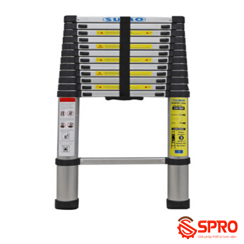 Thang nhôm rút gọn đơn 13 bậc cao 3.8m SUMO - ADT-312B 4 thang nhôm rút gọn