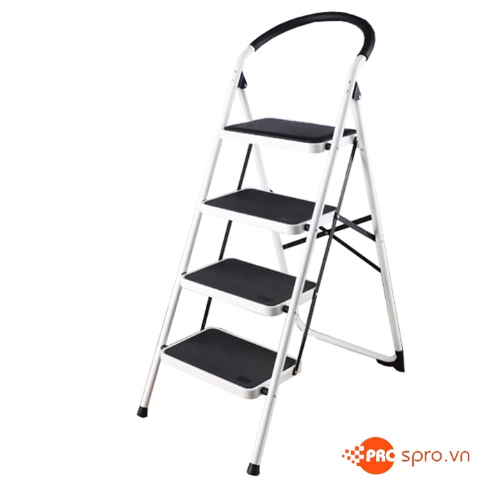 Thang nhôm xếp chữ A thép sơn tĩnh điện 4 bậc Advindeq ADS104 1 thang nhom xep Advindeq ADS104