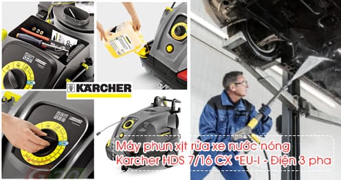 Máy phun xịt rửa xe nước nóng Karcher HDS 7/16 CX *EU-I - Điện 3 pha 1 Máy phun xịt rửa xe nước nóng Karcher HDS 7/16 CX *EU-I - Điện 3 pha