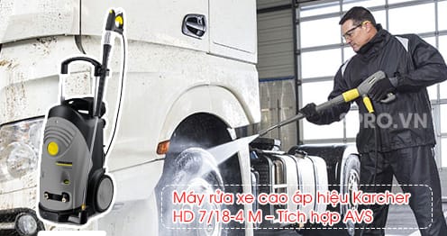Máy rửa xe cao áp hiệu Karcher HD 7/18-4 M - Tích hợp AVS 1 Máy rửa xe cao áp hiệu Karcher HD 7/18-4 M - Tích hợp AVS