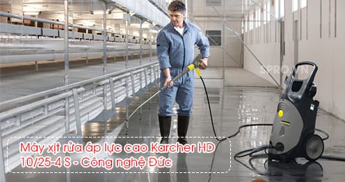 Máy xịt rửa áp lực cao Karcher HD 10/25-4 S - Công nghệ Đức 1 Máy xịt rửa áp lực cao Karcher HD 10/25-4 S - Công nghệ Đức