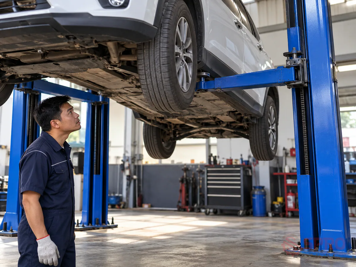 Autopilot reference Spro Cầu nâng ô tô - Dấu hiệu cảnh báo cần tạm dừng thiết bị để bảo trì (hình minh họa)