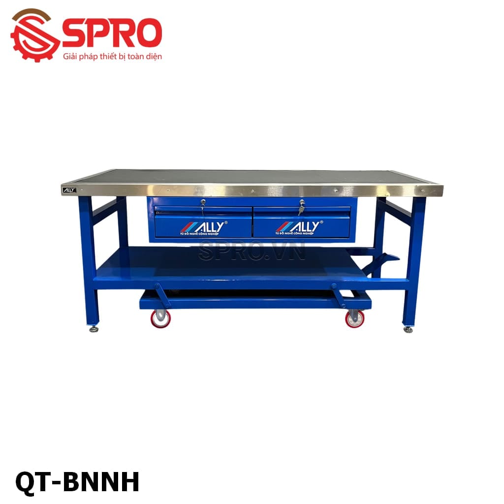bàn nguội cơ khí có cơ cấu nâng hạ ally qt-bnnh