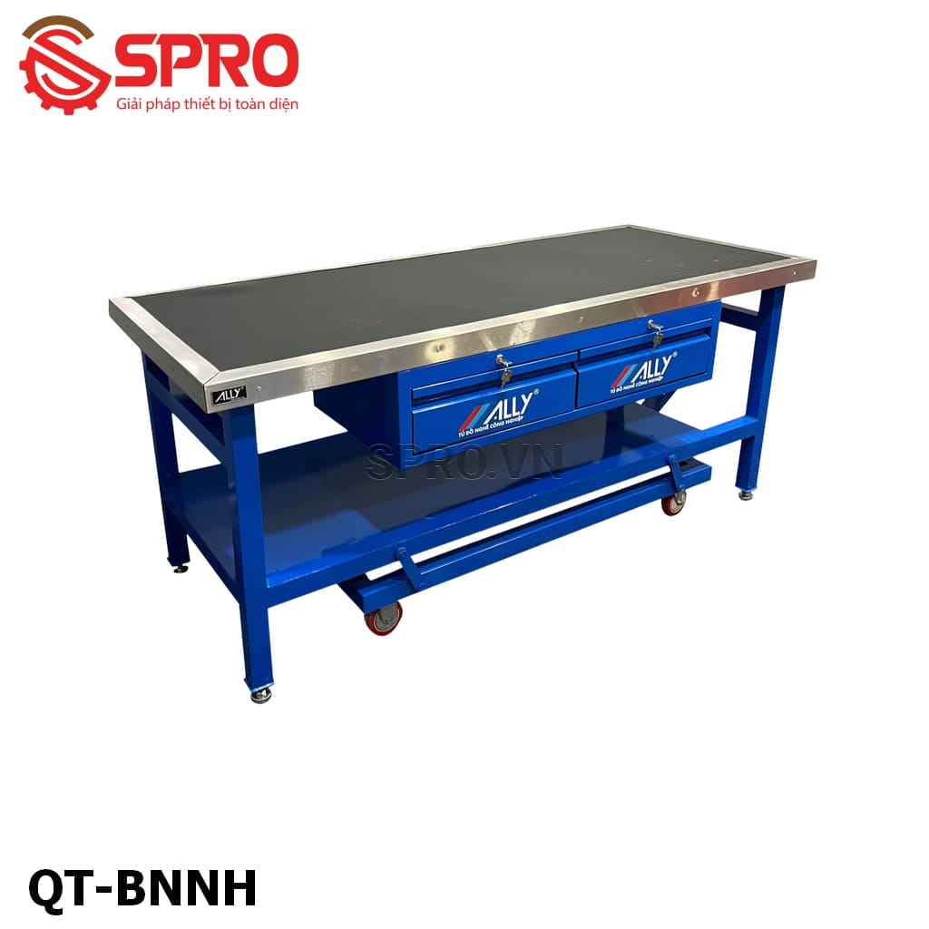 bàn nguội cơ khí có cơ cấu nâng hạ ally qt-bnnh