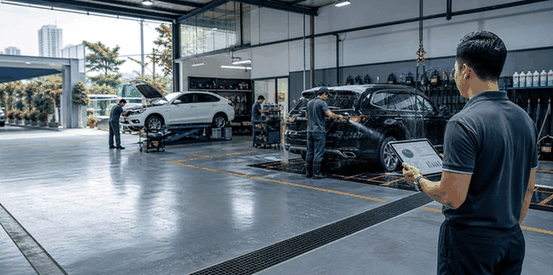 KPI tối ưu mặt bằng garage rửa xe là gì?