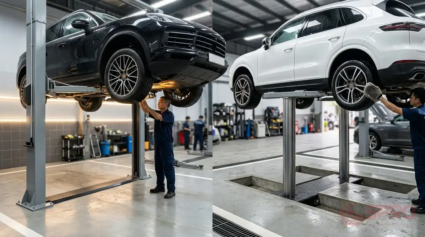 lắp cầu nâng 1 trụ rửa xe âm - Lắp cầu nâng 1 trụ rửa xe âm nền hay nổi: So sánh chi tiết