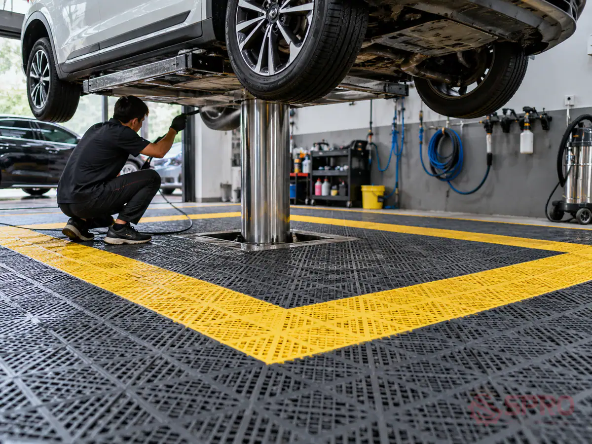 Lắp Sàn Nhựa PP Garage Ô Tô Detailing: Hướng Dẫn Vận Hành Và Bảo Dưỡng Chuẩn Kỹ Thuật 3 lắp sàn nhựa pp garage ô tô detailing - Thực tế triển khai và giải pháp đồng bộ tại SPRO (hình minh họa)