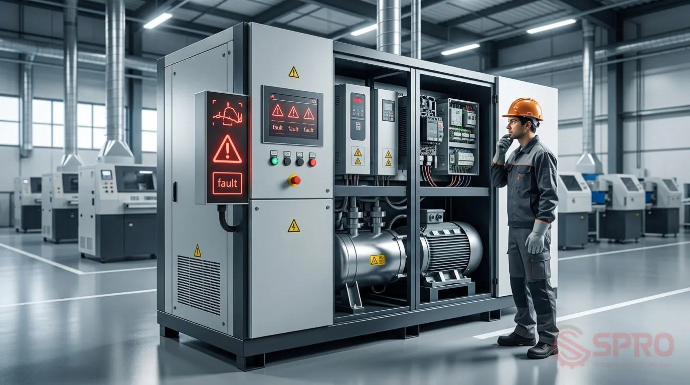 máy nén khí biến tần - Máy nén khí biến tần báo lỗi: Dấu hiệu, nguyên nhân và cách xử lý an toàn