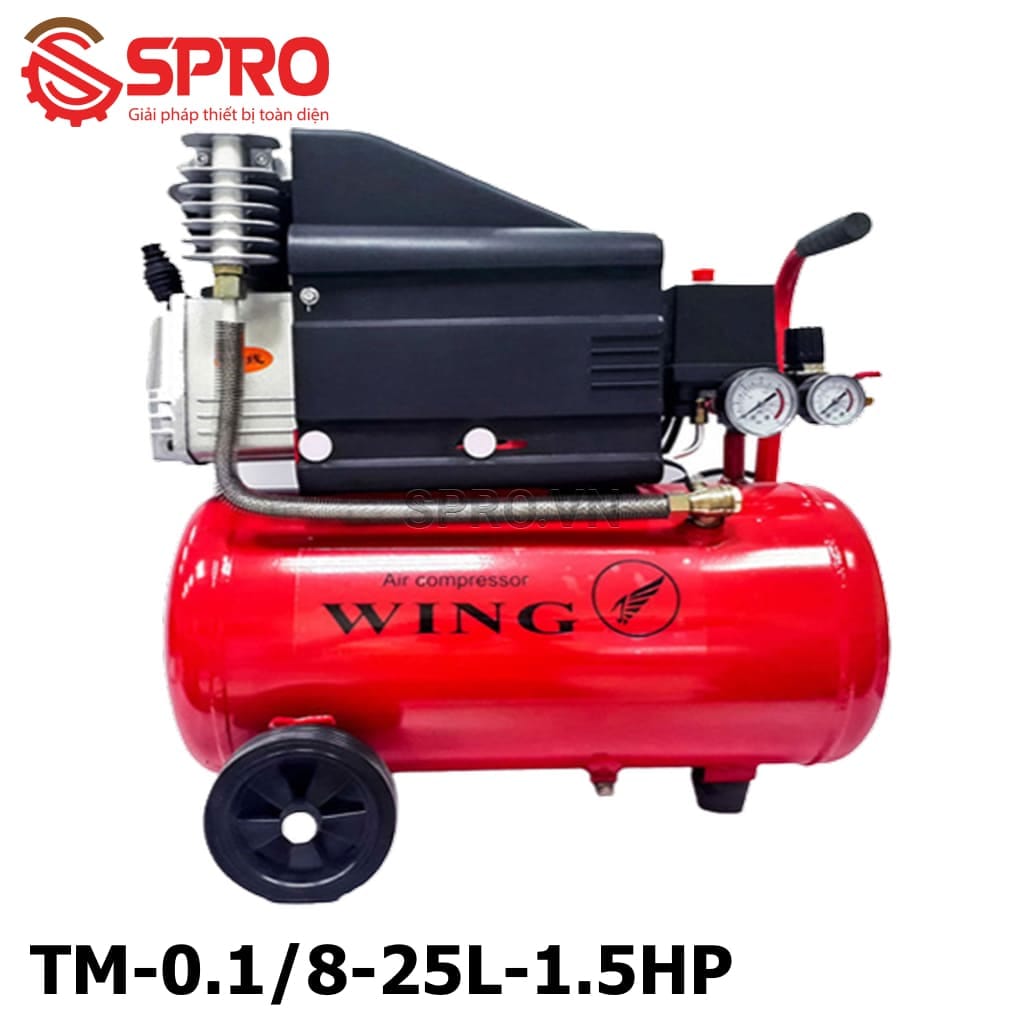 Máy nén khí đầu liền WING TM-0.1/8-25L-1.5HP (1.5HP, 25L, 220V)