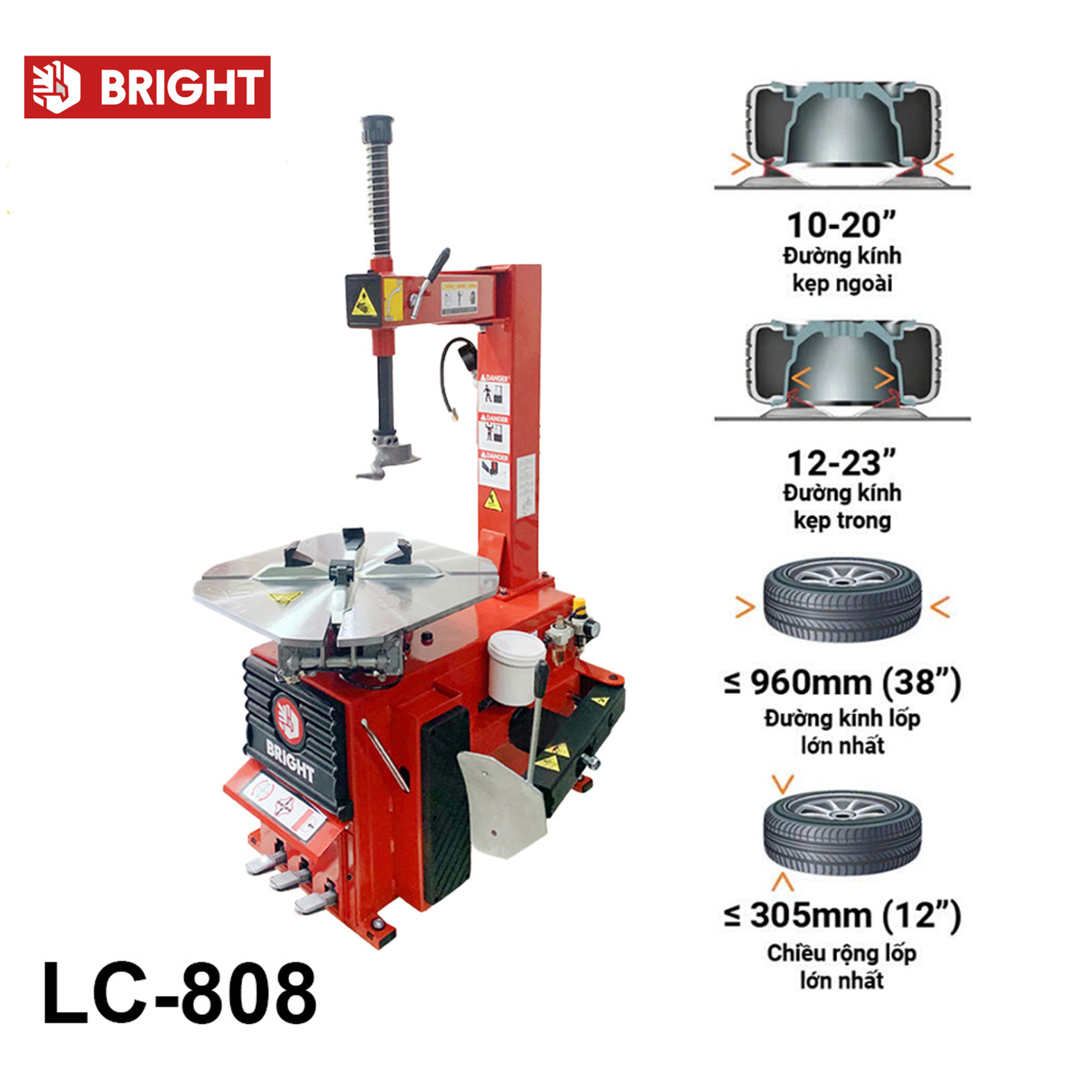máy tháo vỏ xe Bright LC-808