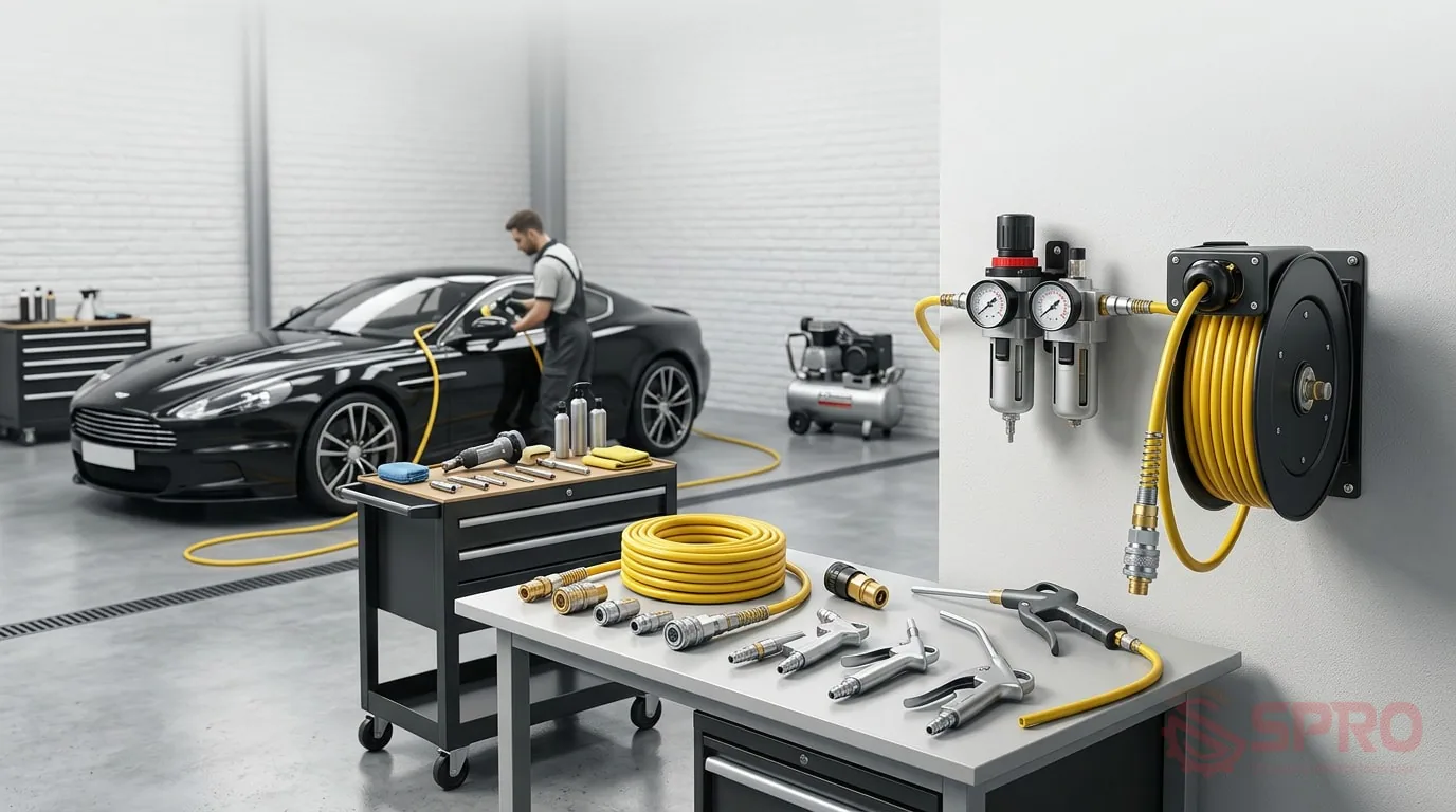 phụ kiện khí nén tiệm detailing - Phụ kiện khí nén tiệm detailing: nên chọn gì?