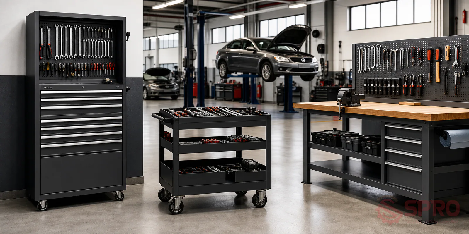 quy hoạch tủ đồ nghề garage 5S - Quy hoạch tủ đồ nghề garage 5S: Nên chọn tủ, xe đẩy hay bàn nguội?