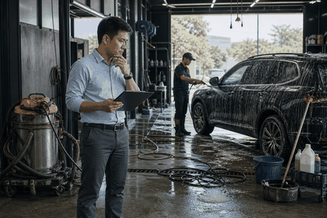 sai lầm thường gặp khi mở tiệm rửa - Sai lầm thường gặp khi mở tiệm rửa xe & cách xử lý
