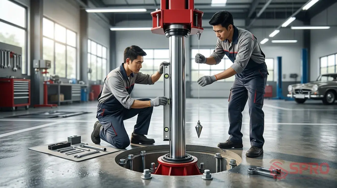 sai sót khi lắp đặt cầu nâng 1 - Dấu hiệu thường gặp khi cầu nâng 1 trụ lắp chưa chuẩn: Không phải sai sót nào cũng biểu hiện ngay lúc vừa hoàn thiện.